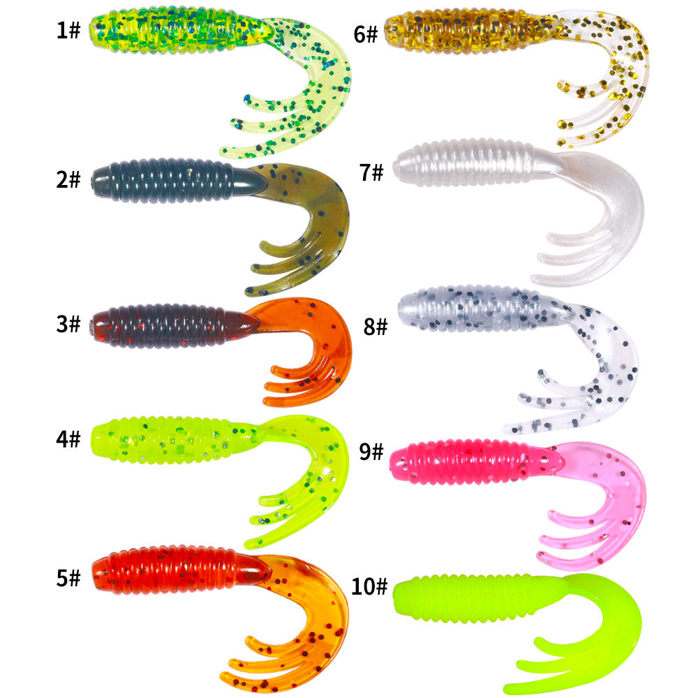 120pcs 0.8g Soft Bait Set with Jig Hook Fishing Combos