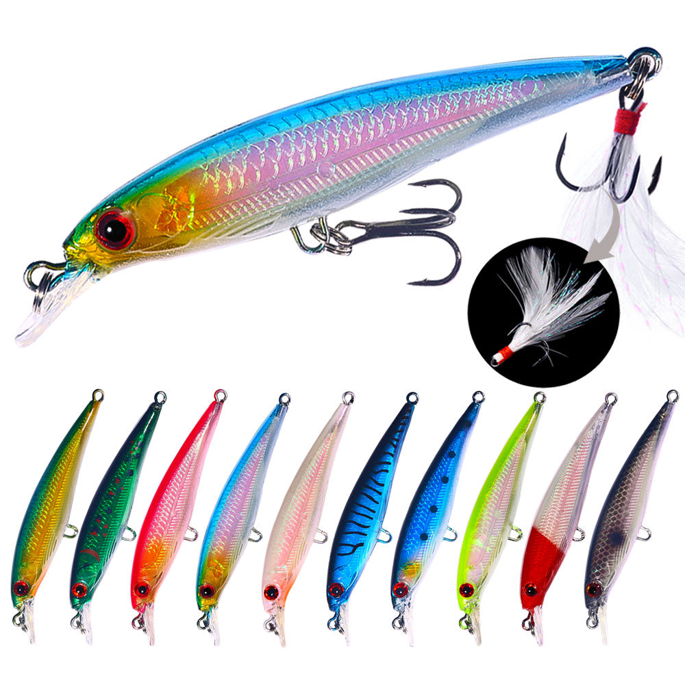 cheap fishing lures china 9CM 8G Hard Fishing Lure 4# hook Minnow Lures For Sale