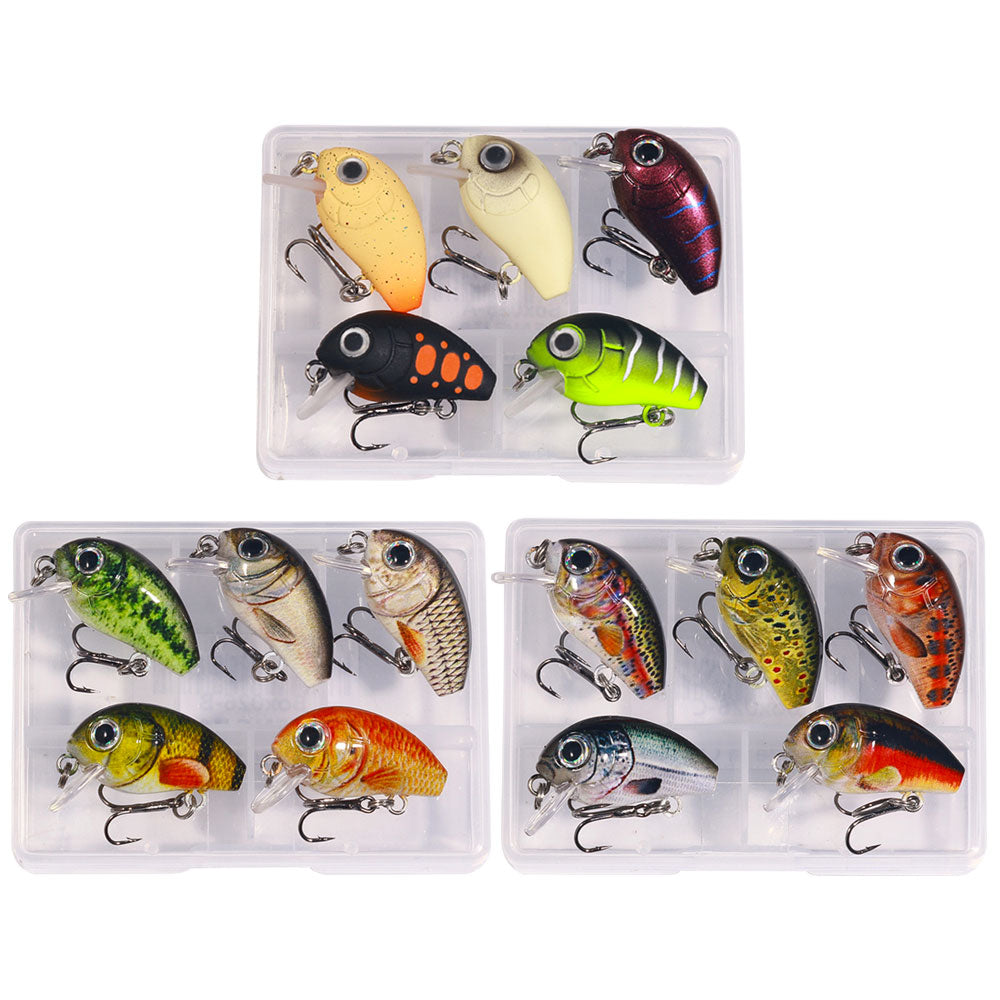 5PCS Set 2.8CM 2G HENGJIA Small Crankbait Kits
