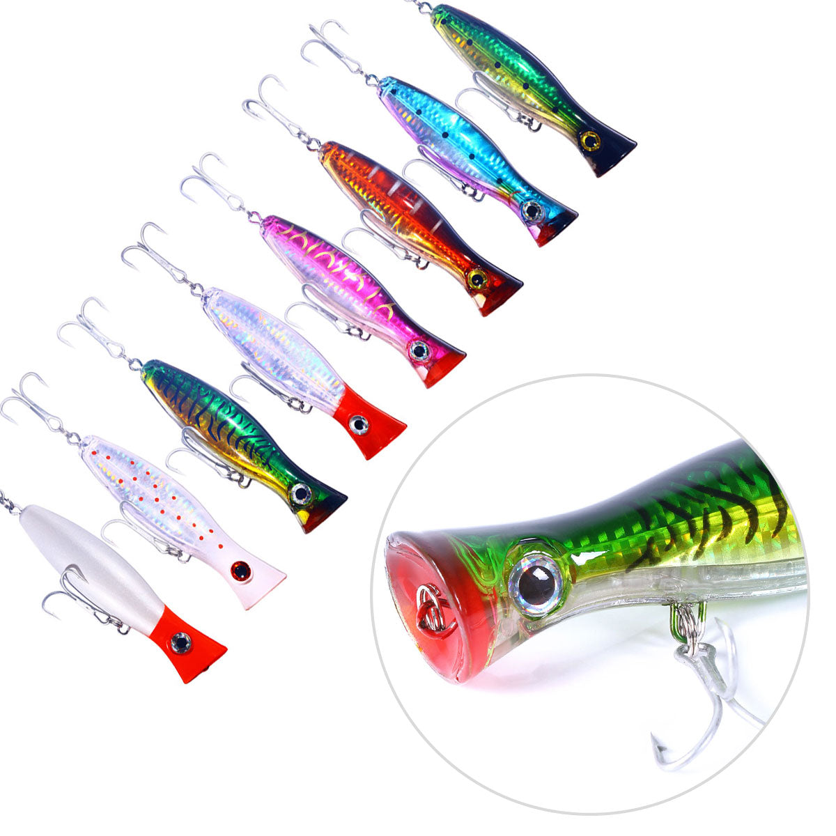 13cm 43g Popper Lures Fishing Sea Saltwater Floating Artificial Bait