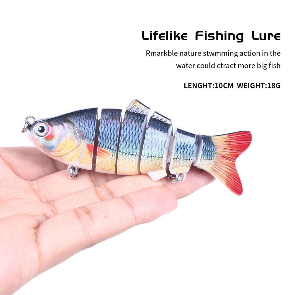 HENGJIA 10CM 18G 6 Section Lure Segment Jointed Swimbait