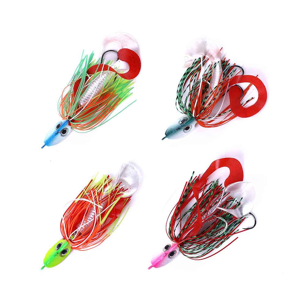 Lead-Head-Jig-Hooks-Spinnerbait-Soft-Grub-Lures-Random-Color-HENGJIA