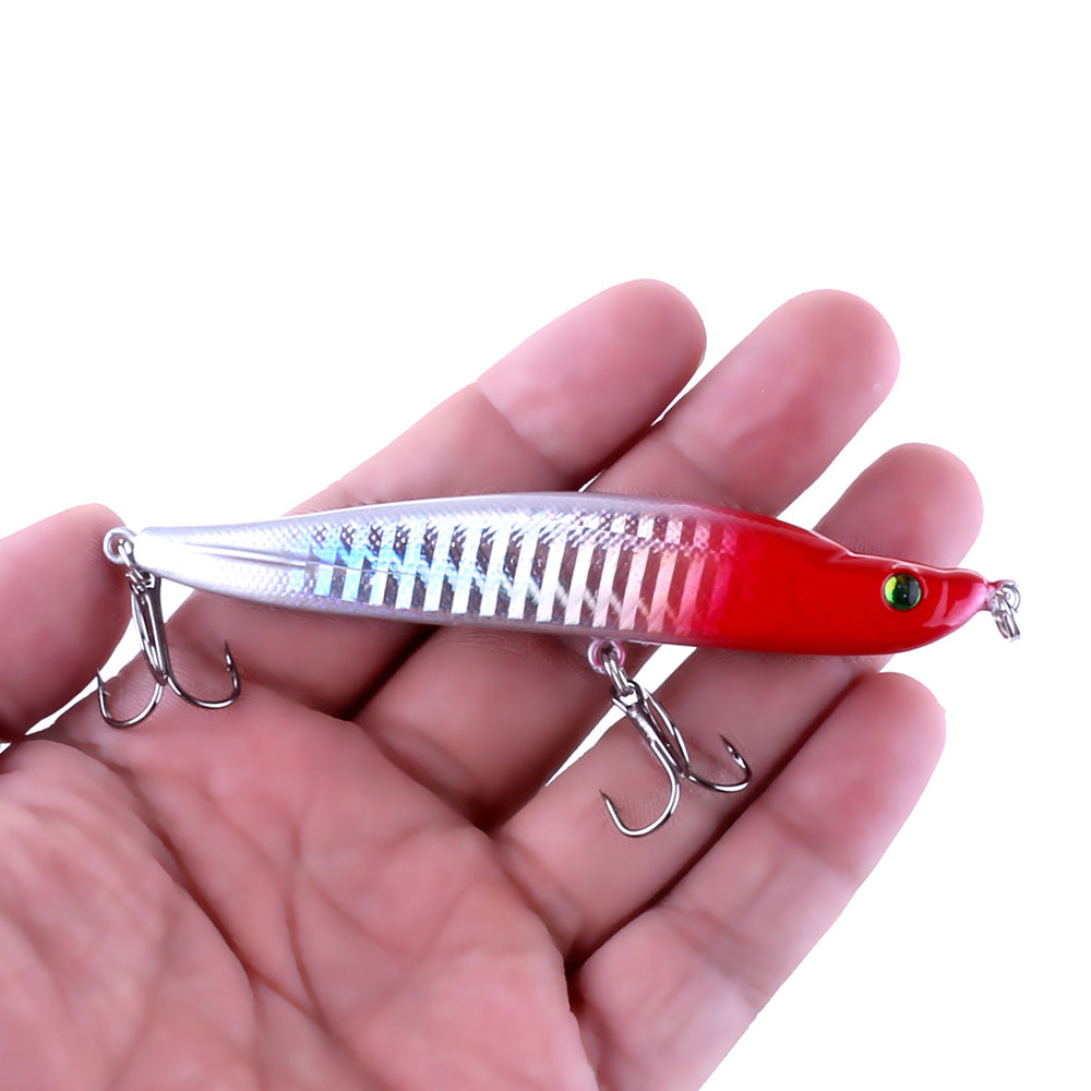 Pencil-Lure-Plastic-Pike-Bass-Hard-Lure-Wobbler-Fishing-Tackle-HENGJIA