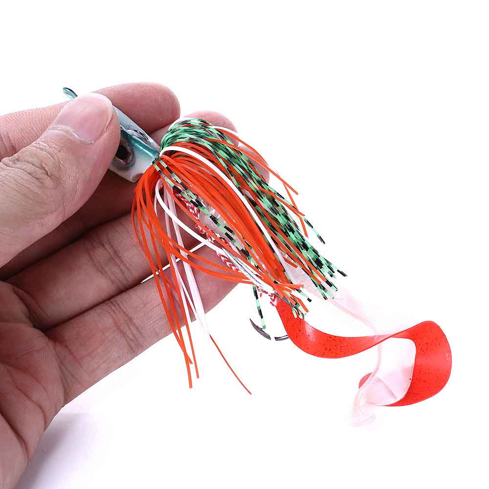 Lead-Head-Jig-Hooks-Spinnerbait-Soft-Grub-Lures-Random-Color-HENGJIA
