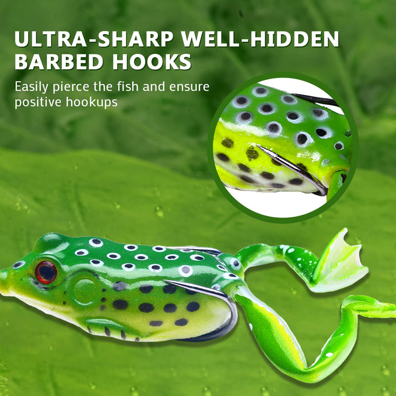 5.5CM 15.5G Topwater Frog Lure 5pcs/Set