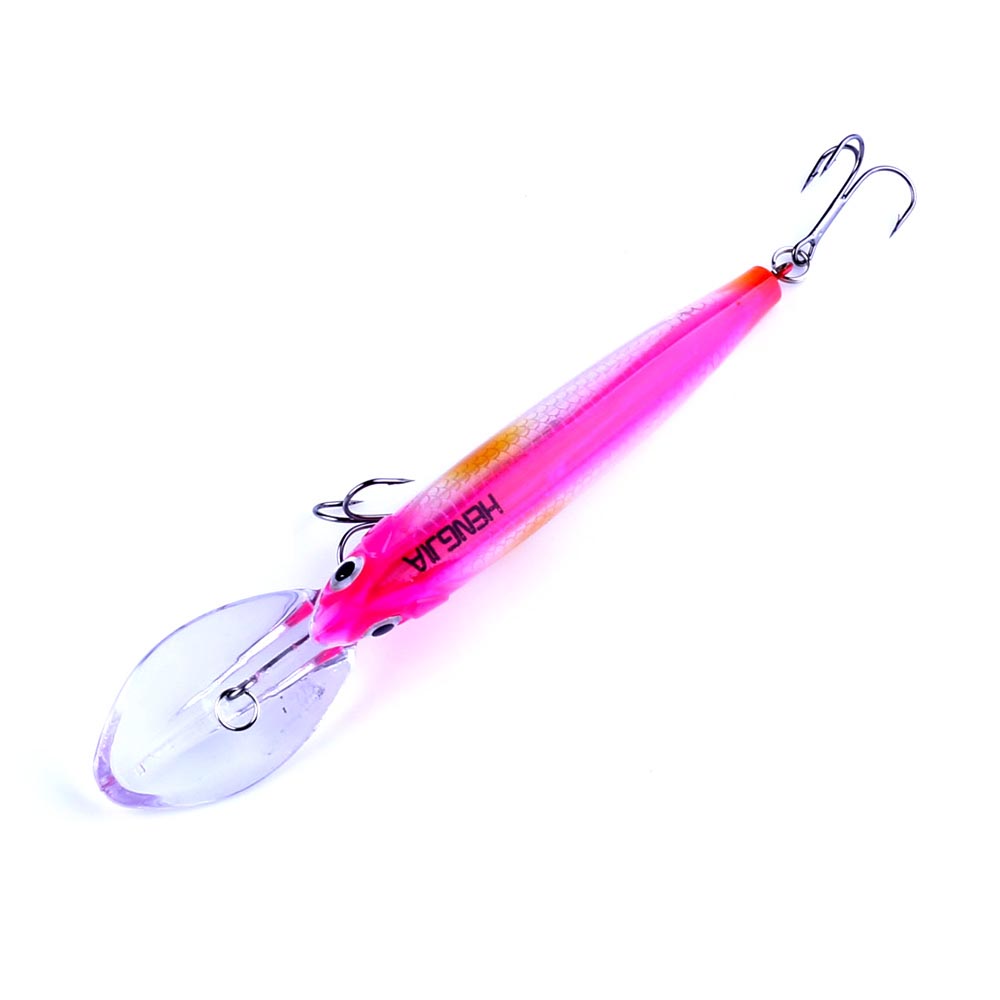 Diving-Minnow-Bait Hard-Lures-Plastic-Wobbler-Fishing-Tackle-HENGJIA
