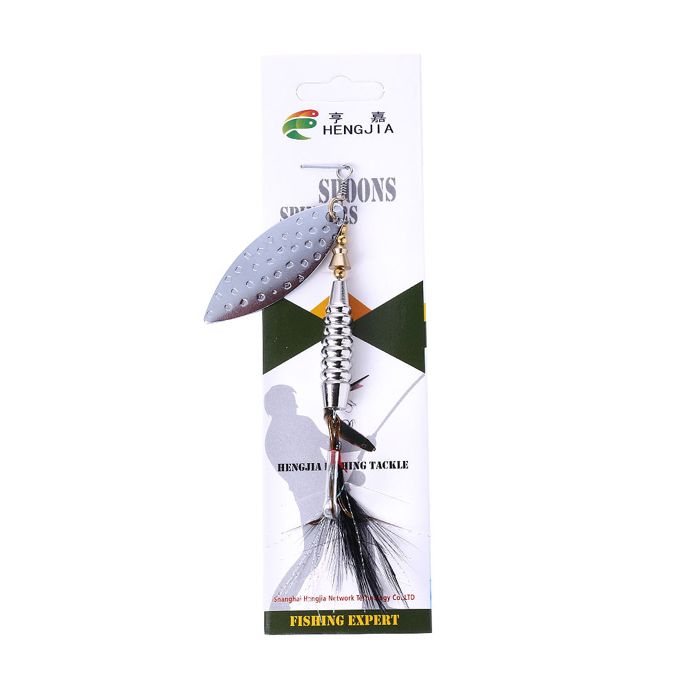 Silver-Spoon-Fishing-Lure-Feathered-Hook-Blade-Bait-HENGJIA