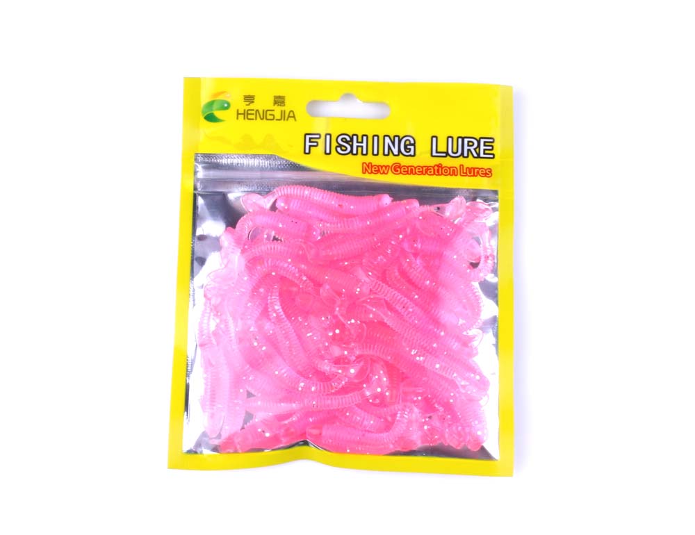 50pcs-Soft-Grubs-Bait-T-tailed-Earthworm-Maggots-Lures-HENGJIA