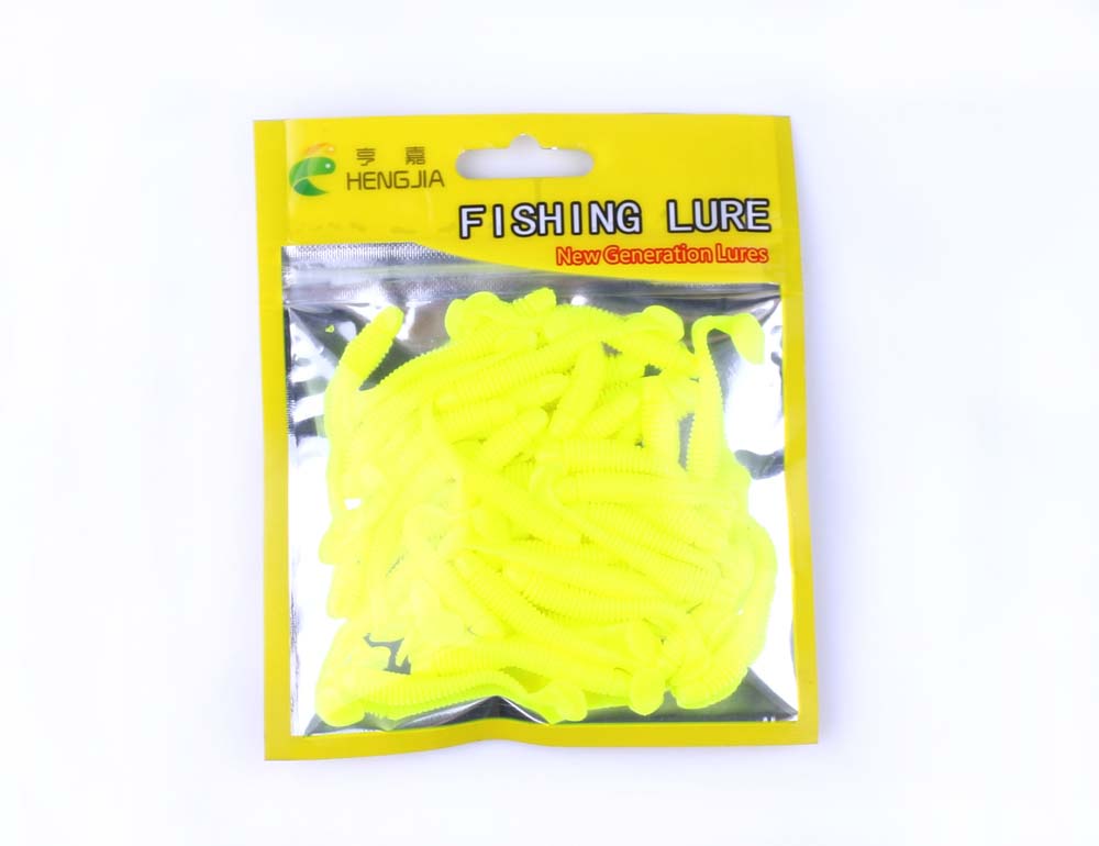 50pcs-Soft-Grubs-Bait-T-tailed-Earthworm-Maggots-Lures-HENGJIA