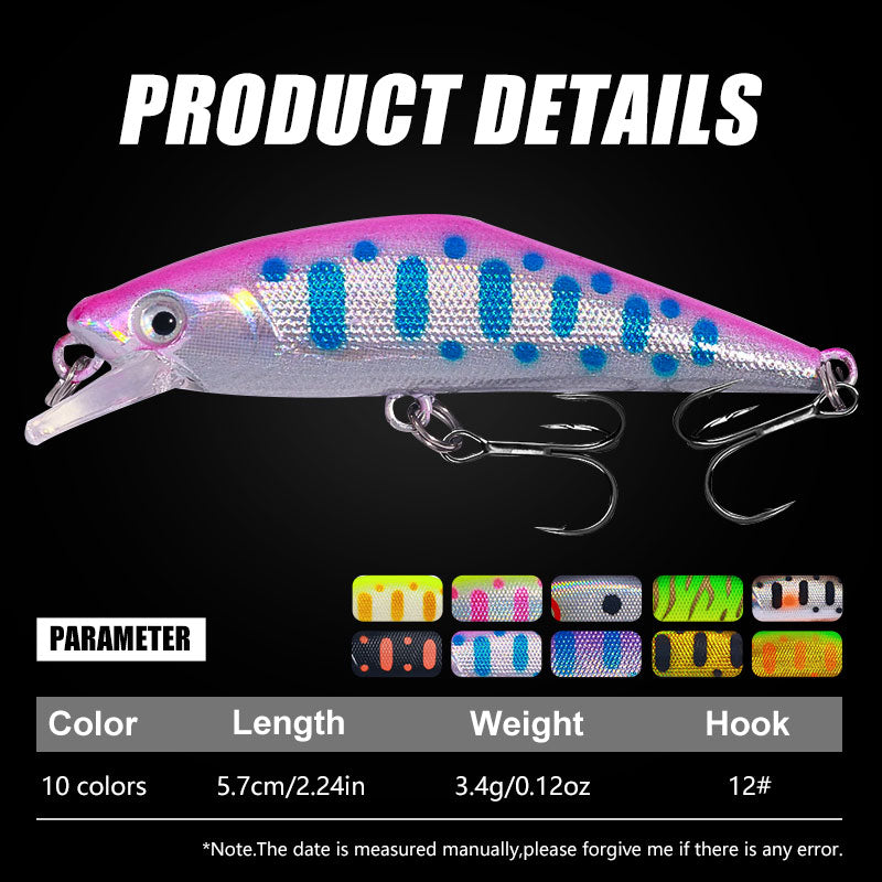 5.7CM 3.4G Long Casting Sinking Minnow