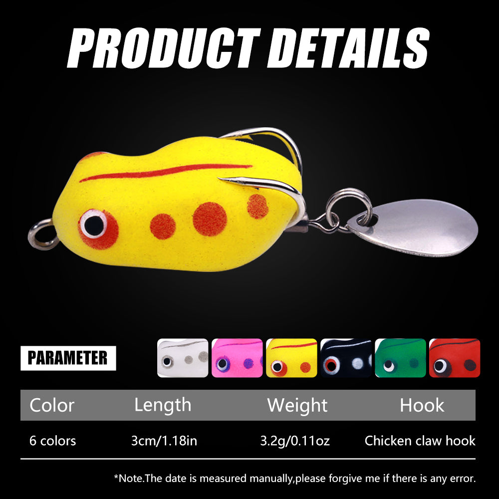 3.0G 3.4G 3.7G Topwater Mini Frog Lures