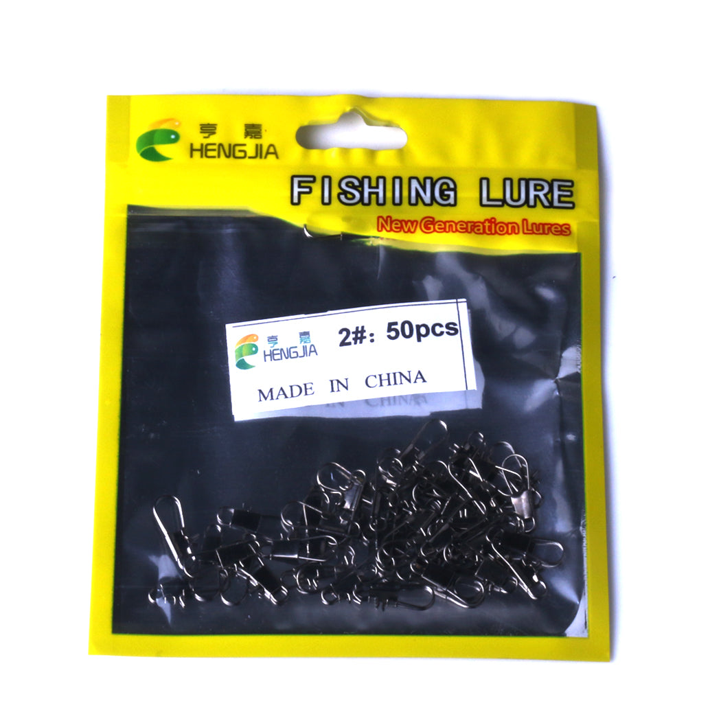 50PCS/Lot-Fishing-Connector-with-Snap-Fishhook-Lure-Tackle-HENGJIA