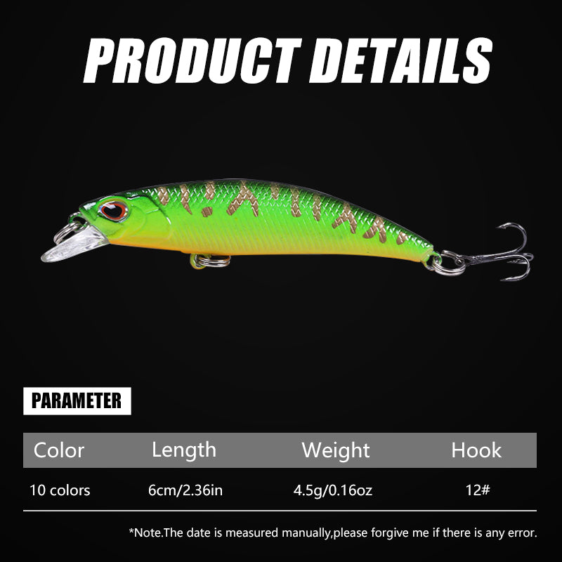 2 1/3in 1/6oz Minnow Lure Baits NE013