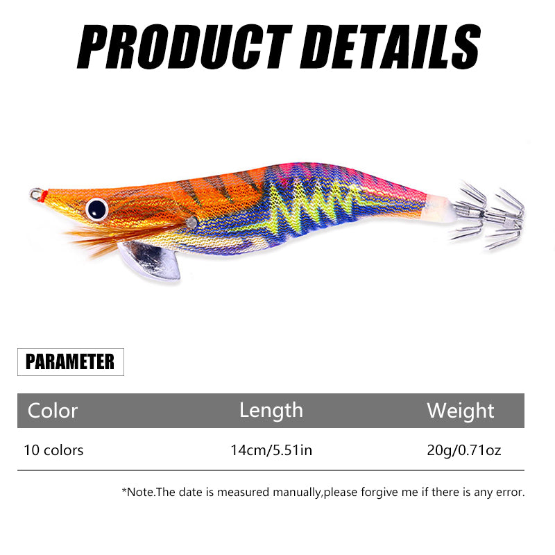 14CM 20G Luminous Squid Jigs 3.5#