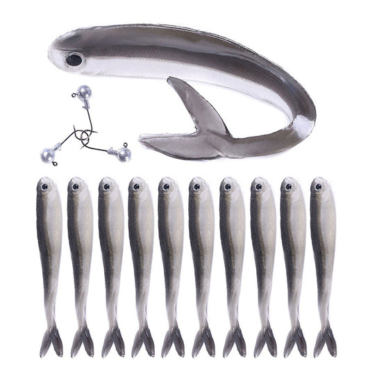 3 1/7in 1/16oz Soft Silicone Lure 10pcs