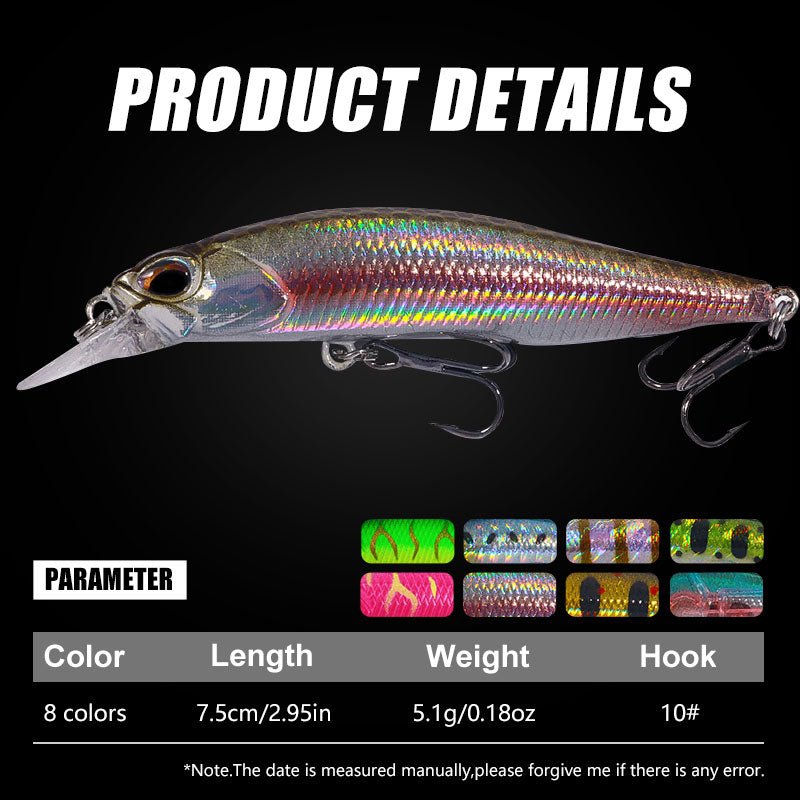7.5CM 5.1G Minnow Lure MI165