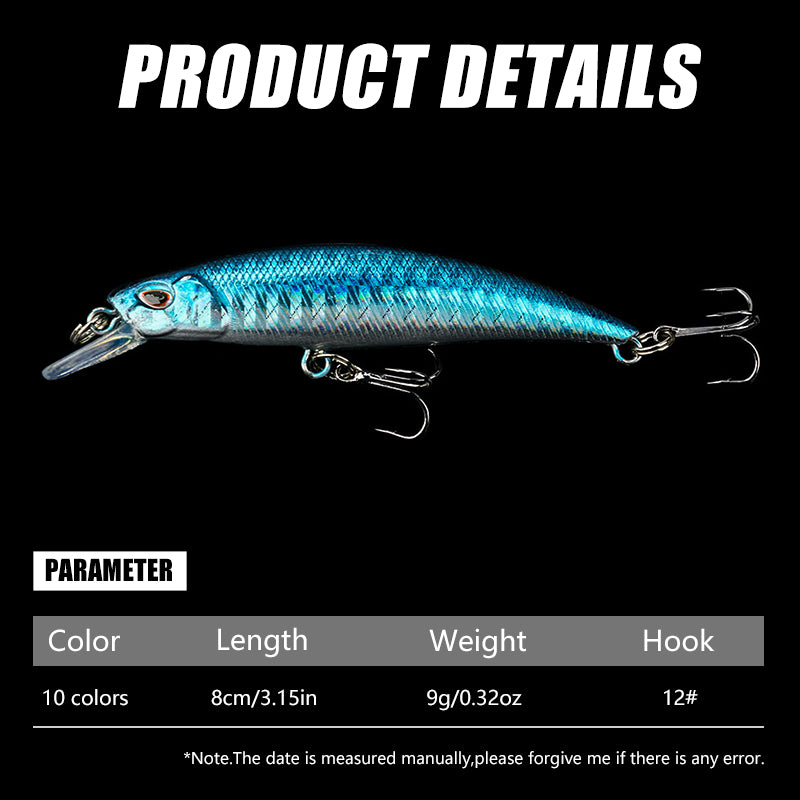 3 1/7in 1/3oz Minnow Lure