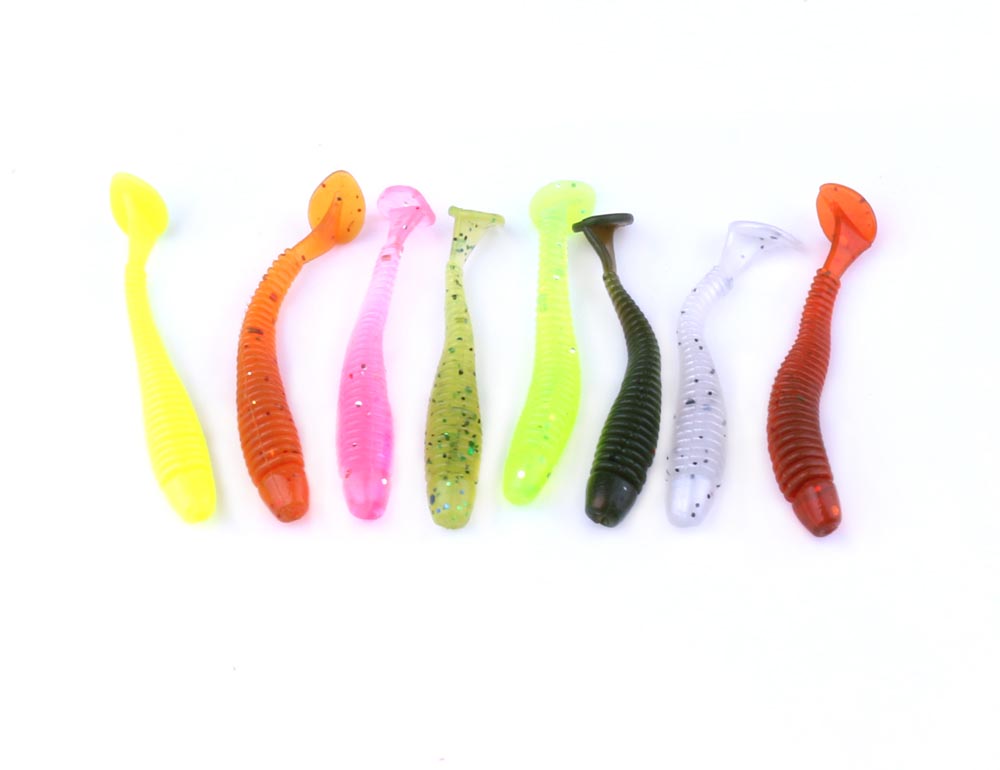 50pcs-Soft-Grubs-Bait-T-tailed-Earthworm-Maggots-Lures-HENGJIA