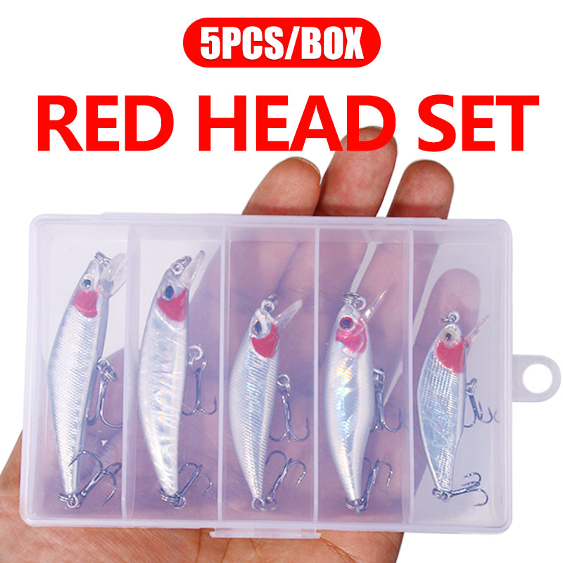 5PCS/Set HENGJIA Minnow Lure Box Set Hard Plastic Crankbait Box Kits –  Hengjia fishing gear