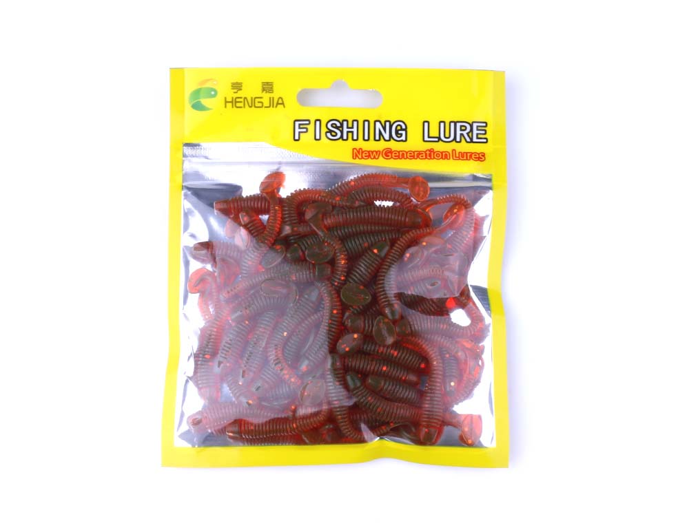 50pcs-Soft-Grubs-Bait-T-tailed-Earthworm-Maggots-Lures-HENGJIA
