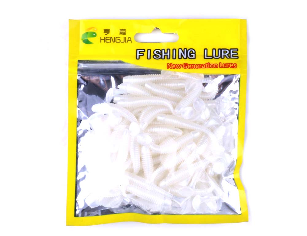 50pcs-Soft-Grubs-Bait-T-tailed-Earthworm-Maggots-Lures-HENGJIA