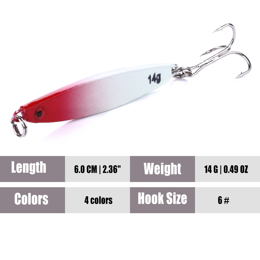 2.36'' 0.49oz Fish Jigs Metal Lead  Lures