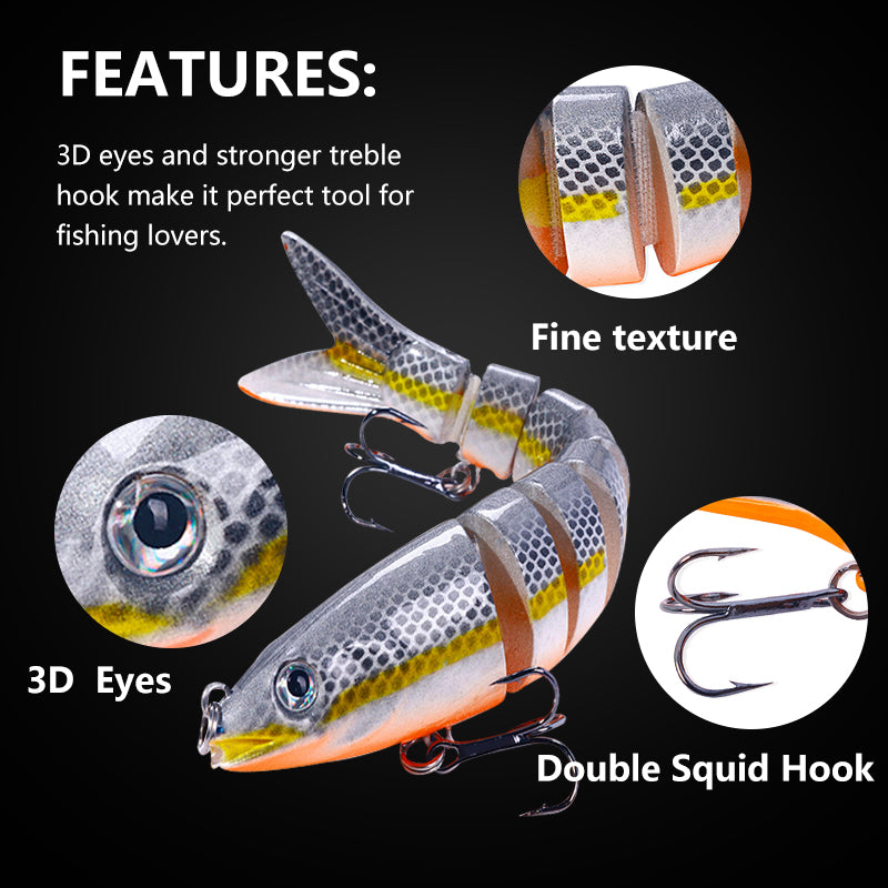 13.4CM 18G 8-Segments Multi Jointed Bait