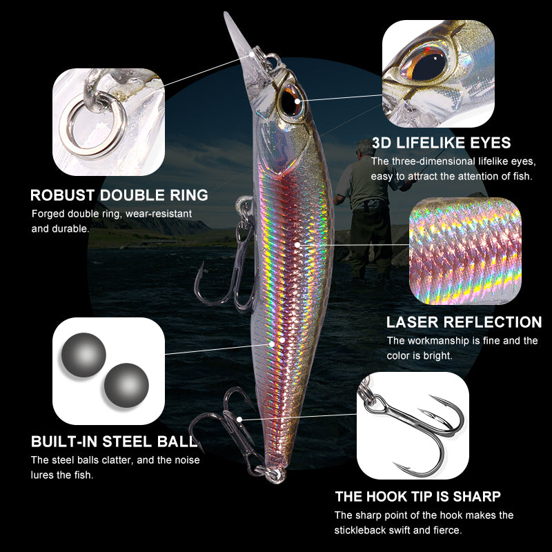7.5CM 5.1G Minnow Lure MI165