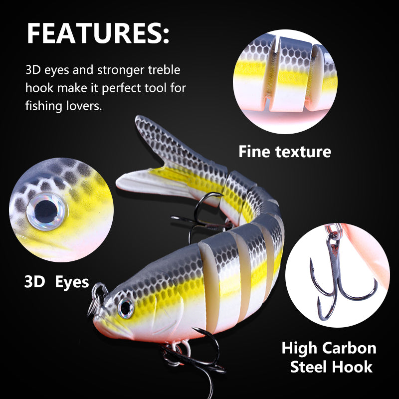 13.7cm 27g 8 Segments Swimbait 5pcs/set