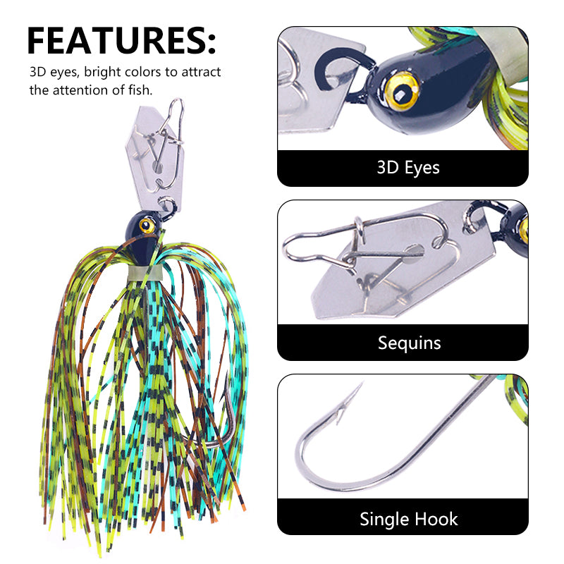 8CM 11.4G Bass Jigs with Swivel SB052