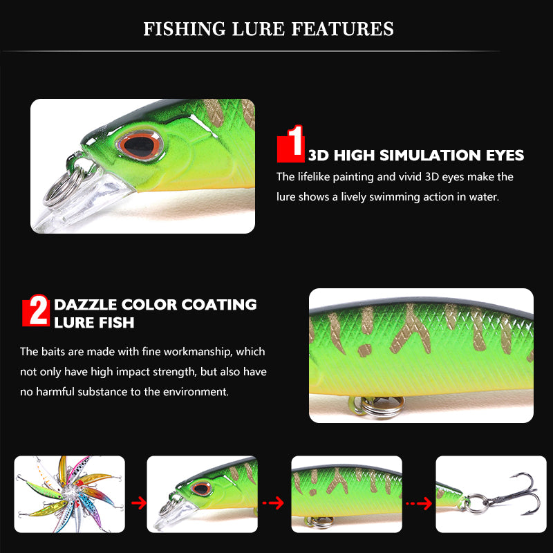 2 1/3in 1/6oz Minnow Lure Baits NE013
