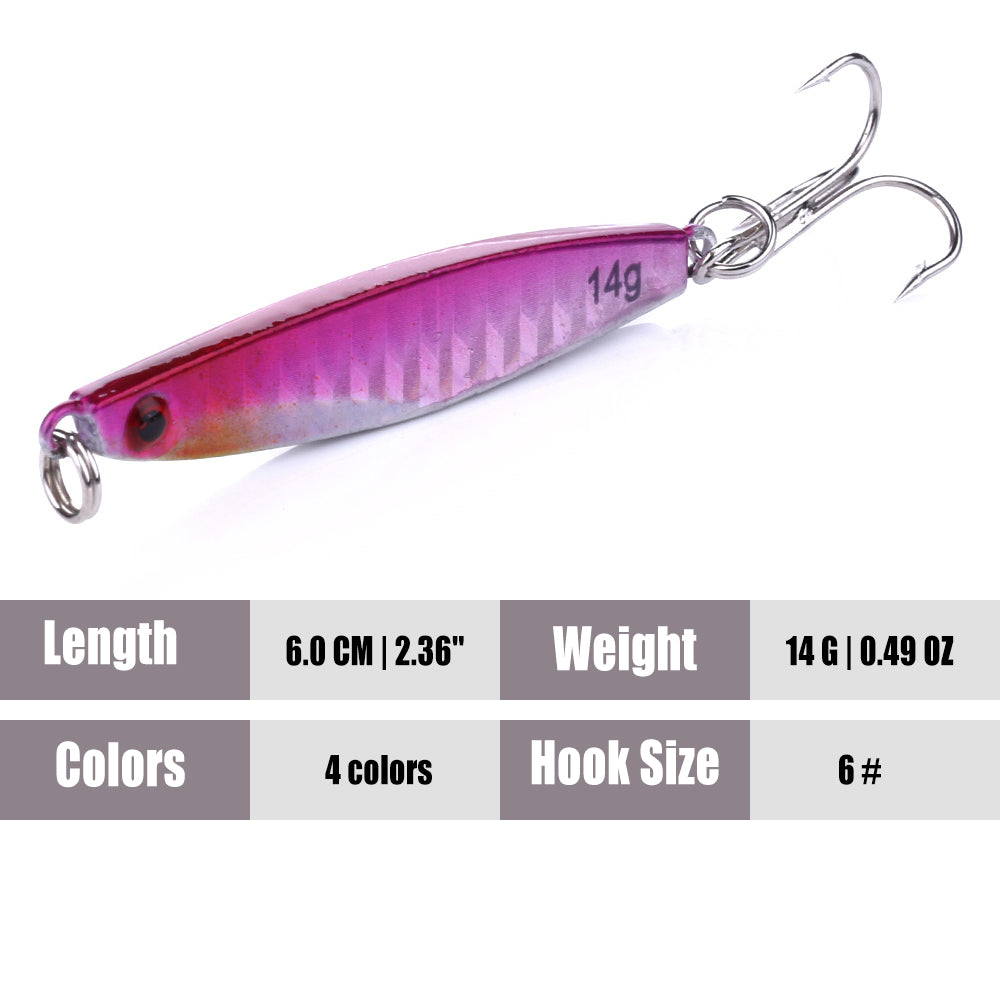 2.36'' 0.49oz Fish Jigs Metal Lead  Lures