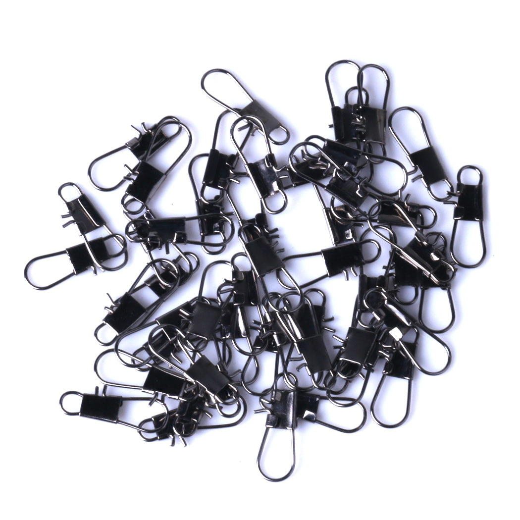 50PCS/Lot-Fishing-Connector-with-Snap-Fishhook-Lure-Tackle-HENGJIA