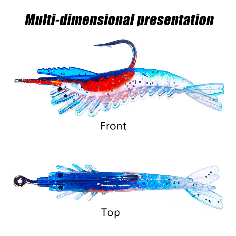 Rigged Jigs Soft Shrimp Lures 5pcs/bag