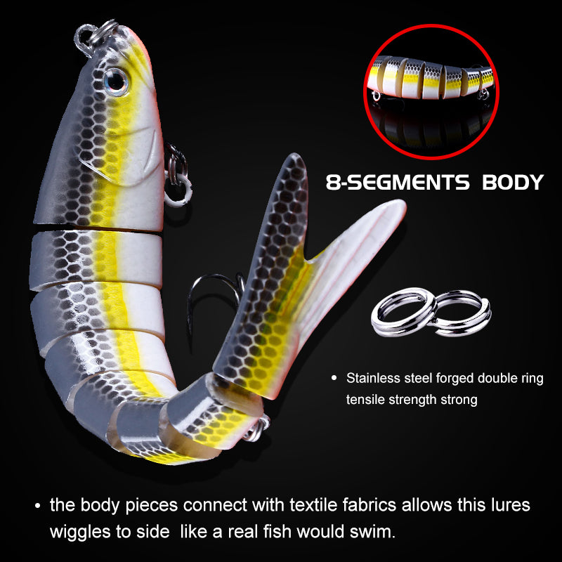 13.7cm 27g 8 Segments Swimbait 5pcs/set
