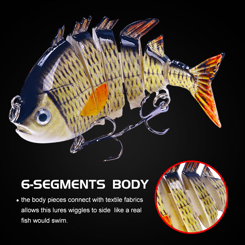 8CM 15G 6-Segments Multi Jointed Bait
