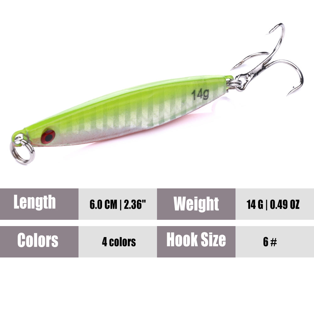 2.36'' 0.49oz Fish Jigs Metal Lead  Lures