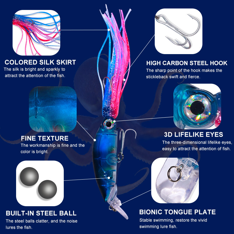 4in 4/7oz Squid Lure