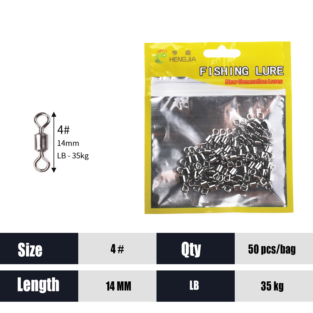 Ball Bearing Swivels Connector High Strength Stainless Steel Solid Welded Rings