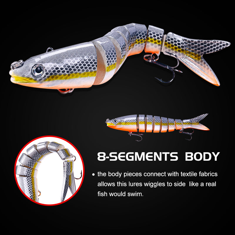 13.4CM 18G 8-Segments Multi Jointed Bait