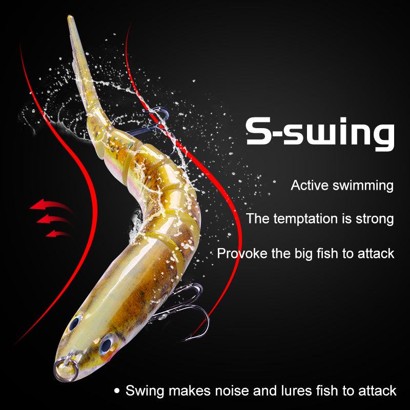 12.8CM 18G 8-Segments Multi Jointed Bait