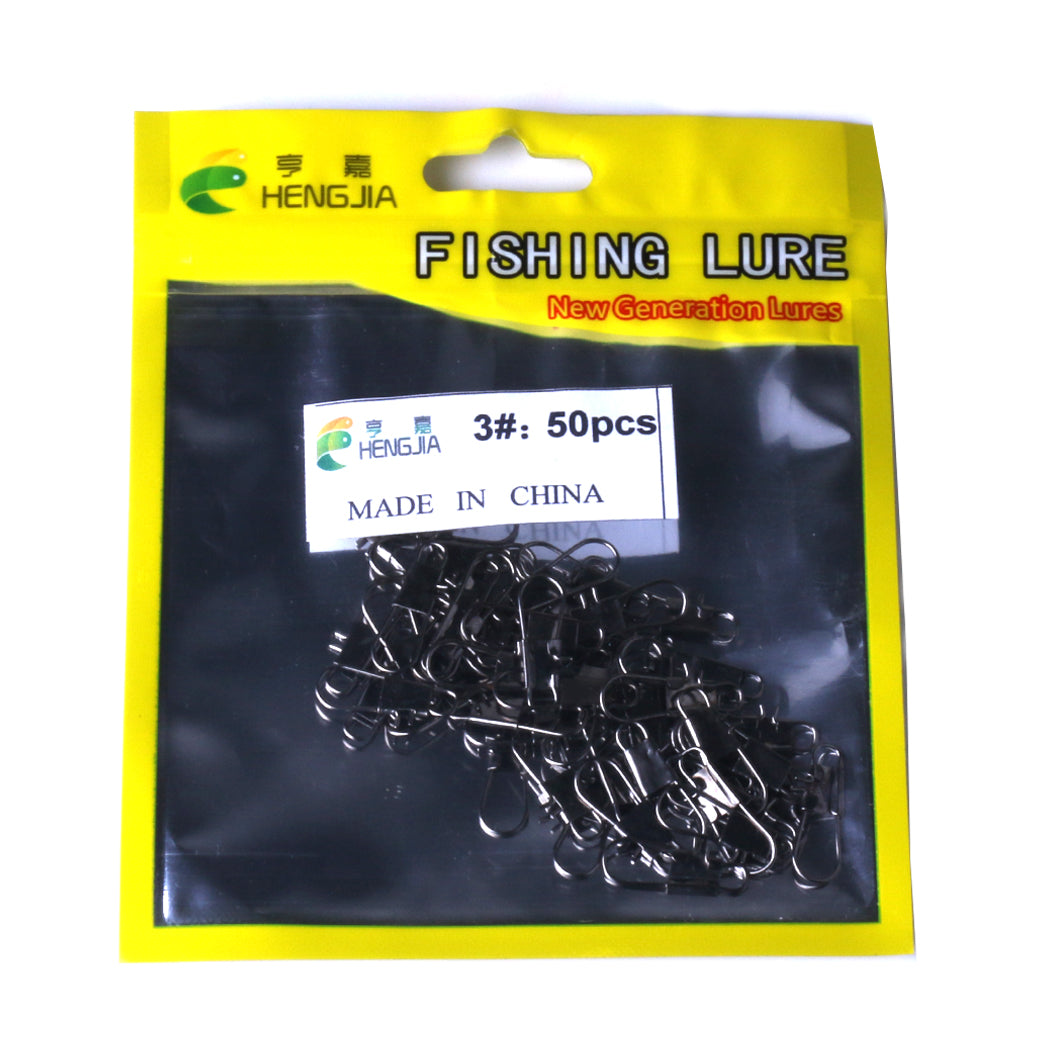 50PCS/Lot-Fishing-Connector-with-Snap-Fishhook-Lure-Tackle-HENGJIA