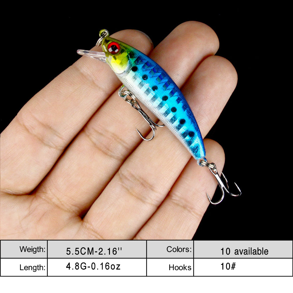 2.16'' 0.16oz Sinking Minnow Short Lip