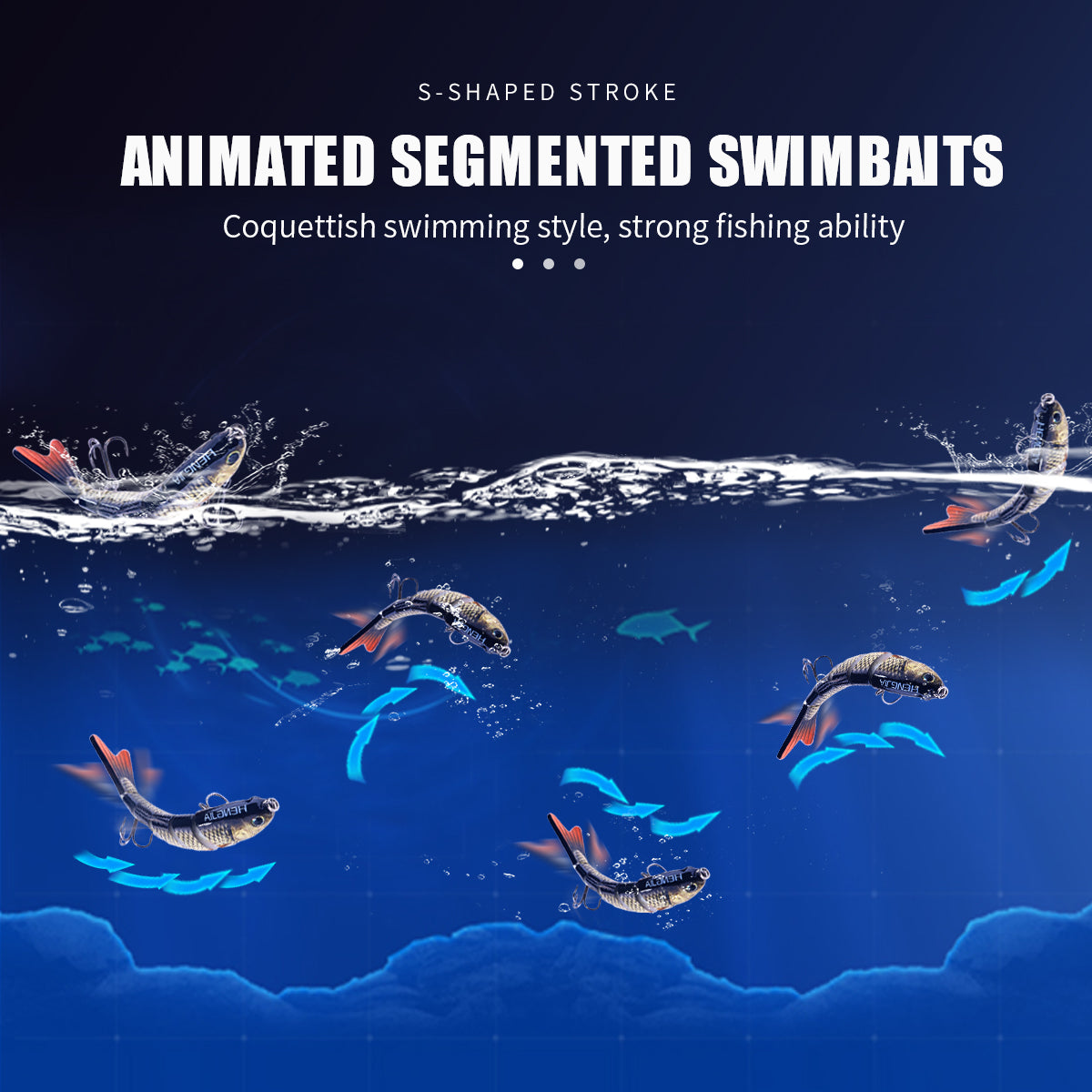 6 sections Multi Jointed Lures