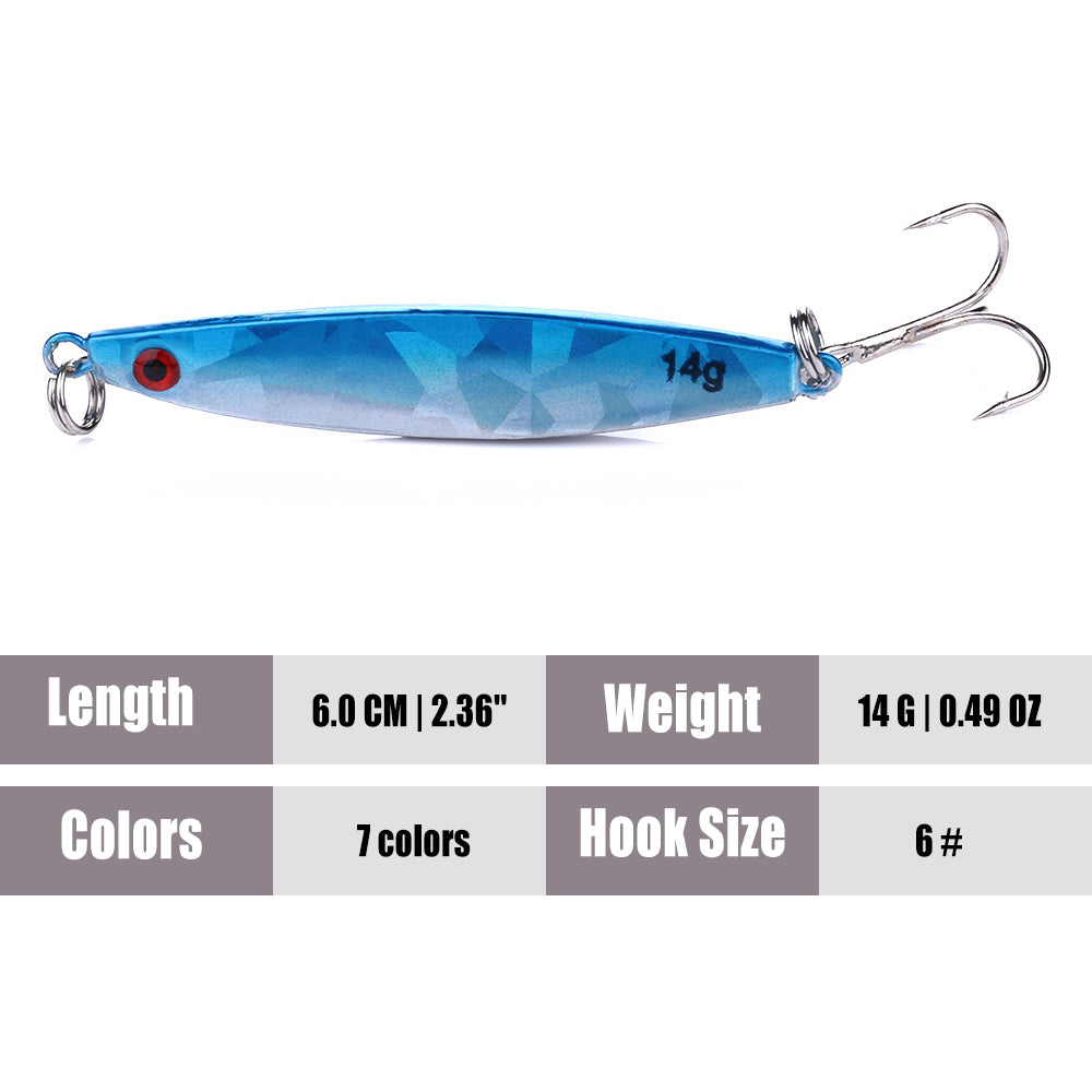 2.36'' 0.49oz Fish Jigs Metal Lead  Lures