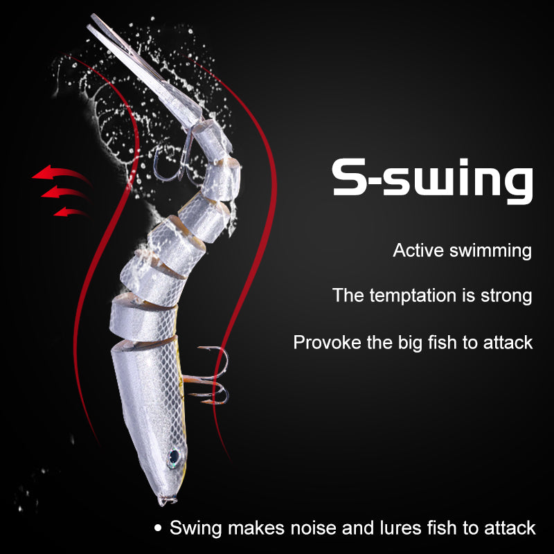 13.4CM 18G 8-Segments Multi Jointed Bait