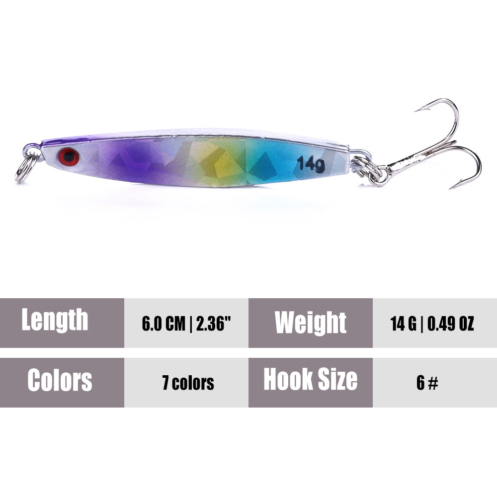 2.36'' 0.49oz Fish Jigs Metal Lead  Lures