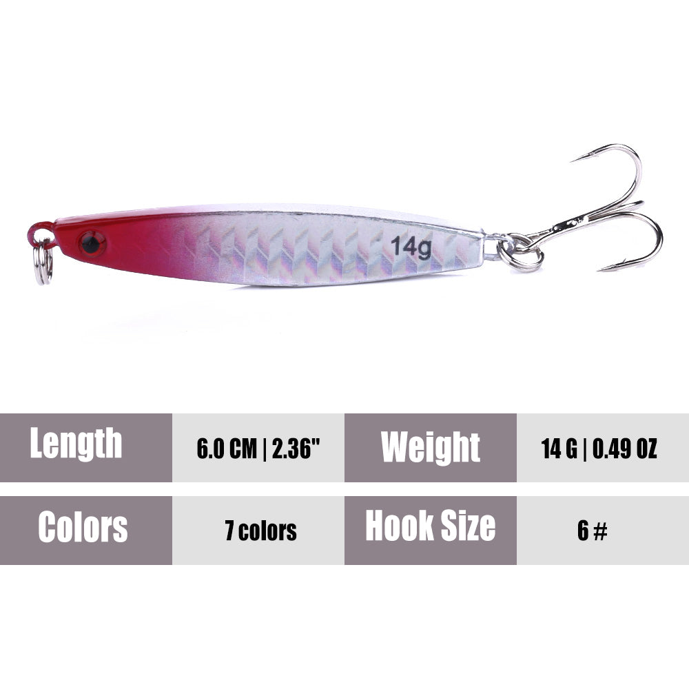 2.36'' 0.49oz Fish Jigs Metal Lead  Lures