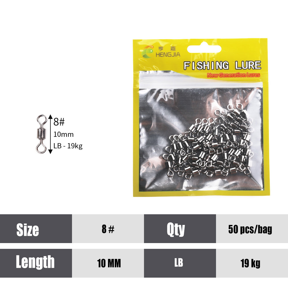 Ball Bearing Swivels Connector High Strength Stainless Steel Solid Welded Rings