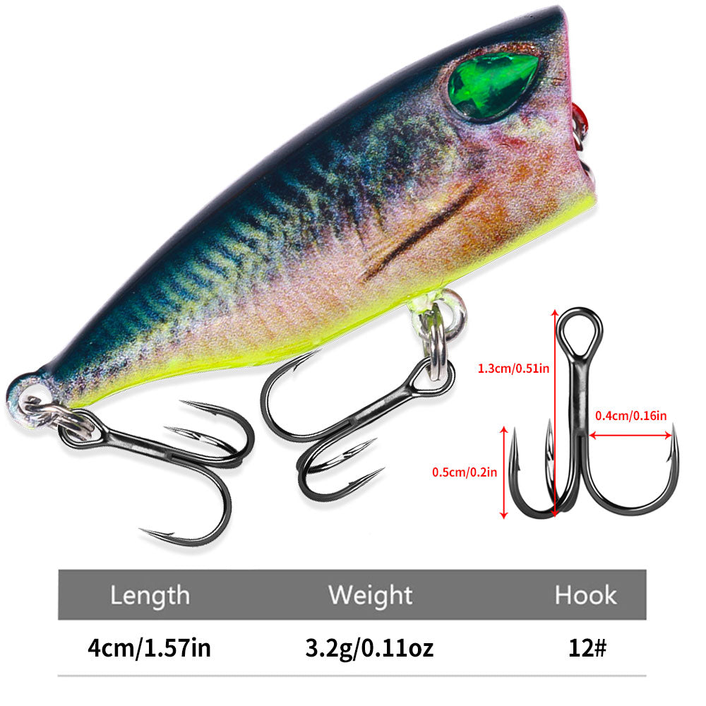 4CM 3.2G Popper Lure 3D Technology Printing